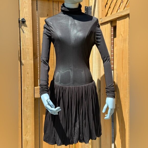🆕 RAT & BOA 🧿 NWOT Lui Sheer Mesh Long Sleeve Mini Dress, Black - Sz XXS - Picture 5 of 14